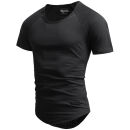 Alessandro Salvarini Herren T-Shirts O076 Schwarz 3XL