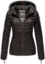 Marikoo Aniyaa Damen Jacke Steppjacke Übergangsjacke gesteppt B867 Anthrazit-Gr.L