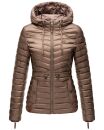 Marikoo Aniyaa Damen Jacke Steppjacke Übergangsjacke gesteppt B867 Taupe-Gr.XXL