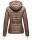 Marikoo Aniyaa Damen Jacke Steppjacke Übergangsjacke gesteppt B867 Taupe-Gr.XXL