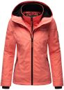 Marikoo Erdbeere Designer Damen Winter leicht gefüttert mit Kapuze B659 Rosa-Coral Größe XS - Gr. 34