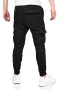 Alessandro Salvarini Herren Jogging Cargo Hose O271 Schwarz L