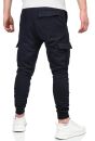 Alessandro Salvarini Herren Jogging Cargo Hose O271 Dunkelblau S