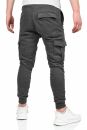 Alessandro Salvarini Herren Jogging Cargo Hose O271 Dunkelgrau M