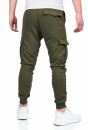 Alessandro Salvarini Herren Jogging Cargo Hose O271 Olive L