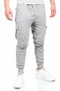 Alessandro Salvarini Herren Jogging Cargo Hose O271 Hellgrau