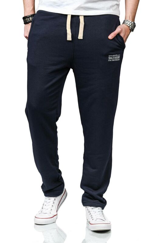 Alessandro Salvarini Herren Jogging Sport Hose Fitness Jogger Jogginghose O273 Navy 3XL