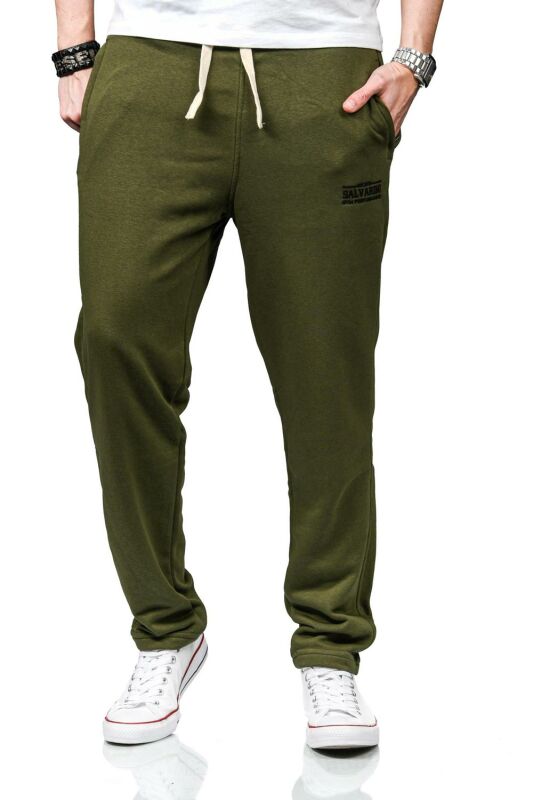 Alessandro Salvarini Herren Jogging Sport Hose Fitness Jogger Jogginghose O273 Khaki XXL