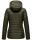 Marikoo Asraa Damen Steppjacke mit Kapuze gesteppt Übergangsjacke B857 Olive-Gr.XS