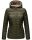 Marikoo Asraa Damen Steppjacke mit Kapuze gesteppt Übergangsjacke B857 Olive-Gr.L