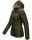 Marikoo Asraa Damen Steppjacke mit Kapuze gesteppt Übergangsjacke B857 Olive-Gr.XXXL