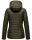 Marikoo Asraa Damen Steppjacke mit Kapuze gesteppt Übergangsjacke B857 Olive-Gr.XXXL