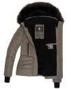 Navahoo Damen Winter Jacke warm gefüttert Teddyfell B361 Grey Olive Größe XL - Gr. 42