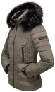 Navahoo Damen Winter Jacke warm gefüttert Teddyfell B361 Grey Olive Größe XXL - Gr. 44