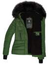 Navahoo Damen Winter Jacke warm gefüttert Teddyfell B361 Green Größe S - Gr. 36