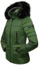 Navahoo Damen Winter Jacke warm gefüttert Teddyfell B361 Green Größe M - Gr. 38