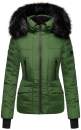 Navahoo Damen Winter Jacke warm gefüttert Teddyfell B361 Green Größe M - Gr. 38