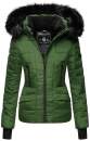 Navahoo Damen Winter Jacke warm gefüttert Teddyfell B361 Green Größe XL - Gr. 42