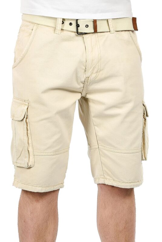 Indicode Monroe Herren Sommer Shorts B699 Beige-Größe M - Gr. M