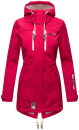 Marikoo Zimtzicke Damen Outdoor Softshell Jacke lang  B614 Fuchsia Größe S - Gr. 36