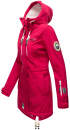 Marikoo Zimtzicke Damen Outdoor Softshell Jacke lang  B614 Fuchsia Größe S - Gr. 36