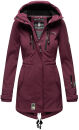 Marikoo Zimtzicke Damen Outdoor Softshell Jacke lang...