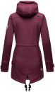 Marikoo Zimtzicke Damen Outdoor Softshell Jacke lang  B614 Weinrot Größe L - Gr. 40