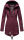 Marikoo Zimtzicke Damen Outdoor Softshell Jacke lang  B614 Weinrot Größe L - Gr. 40