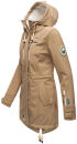 Marikoo Zimtzicke Damen Outdoor Softshell Jacke lang  B614 Taupe Grey Größe XXL - Gr. 44