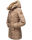 Marikoo warme Damen Winterjacke mit Kapuze Parka Kunstfell B817 Taupe-Gr.S