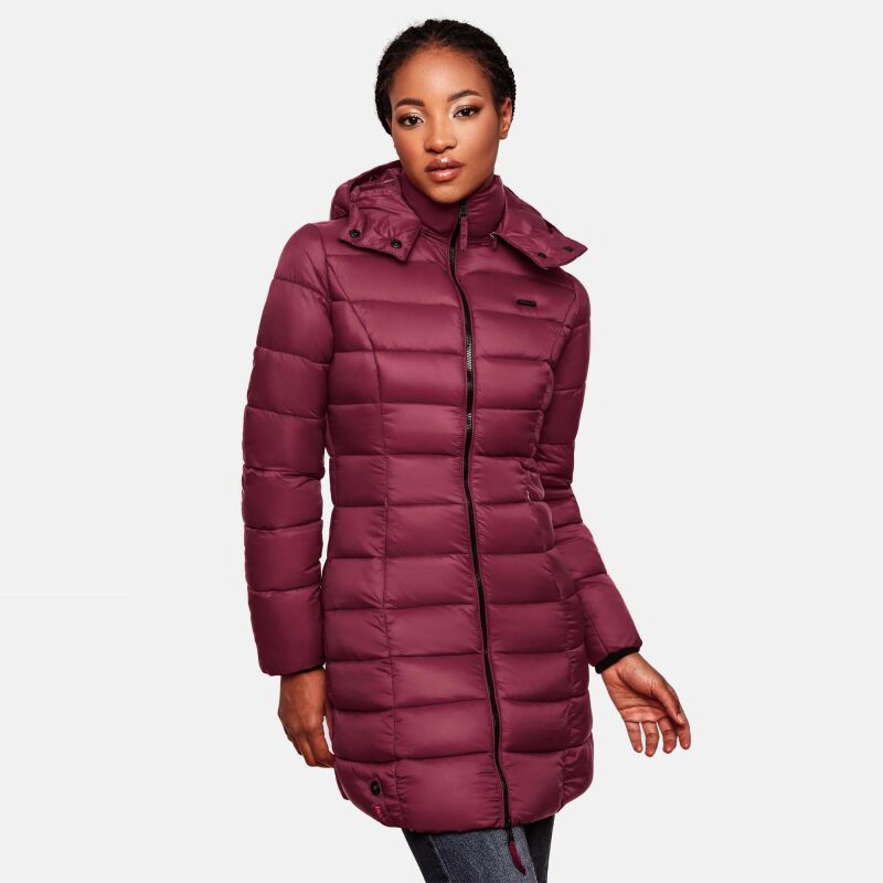 Marikoo Abendsternchen Damen Winter Jacke gesteppt B603 Bordeaux-Größe S - Gr. 36