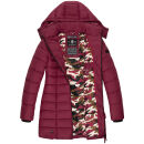Marikoo Abendsternchen Damen Winter Jacke gesteppt B603 Bordeaux-Größe S - Gr. 36