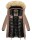 Navahoo Halina Damen Winter Steppmantel mit Kunstfell B803 Taupe Größe S - Gr. 36