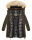 Navahoo Halina Damen Winter Steppmantel mit Kunstfell B803 Olive Größe XL - Gr. 42