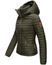 Marikoo Löwenbaby leichte Damen Steppjacke B839 Olive Größe S - Gr. 36