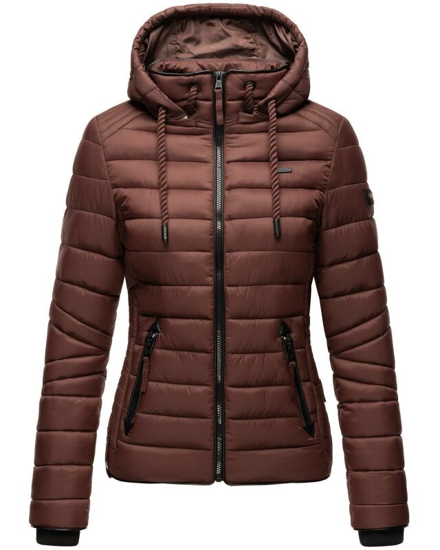 Navahoo Lulana Damen Steppjacke Übergangsjacke B650 Schoko Größe XS - Gr. 34