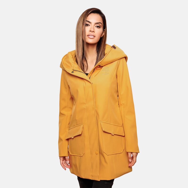 Marikoo Mayleen Damen Softshell Jacke mit Kapuze B856 Yellow-Gr.M