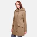 Marikoo Mayleen Damen Softshell Jacke mit Kapuze B856 Taupe-Gr.XS