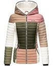 Navahoo Multikulti leichte Colour Blocking Damen Steppjacke B841 Naturals Größe XS - Gr. 34