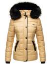 Marikoo warme Damen Winter Jacke Steppjacke B391 Beige Größe XXL - Gr. 44