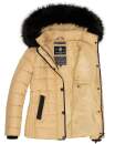 Marikoo warme Damen Winter Jacke Steppjacke B391 Beige Größe XXL - Gr. 44