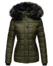 Marikoo warme Damen Winter Jacke Steppjacke B391 Olive Größe XS - Gr. 34