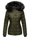 Marikoo warme Damen Winter Jacke Steppjacke B391 Olive Größe S - Gr. 36