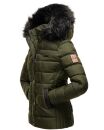 Marikoo warme Damen Winter Jacke Steppjacke B391 Olive Größe S - Gr. 36