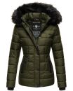 Marikoo warme Damen Winter Jacke Steppjacke B391 Olive Größe L - Gr. 40