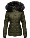 Marikoo warme Damen Winter Jacke Steppjacke B391 Olive Größe L - Gr. 40
