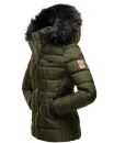Marikoo warme Damen Winter Jacke Steppjacke B391 Olive Größe L - Gr. 40