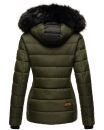 Marikoo warme Damen Winter Jacke Steppjacke B391 Olive Größe L - Gr. 40