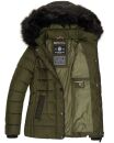 Marikoo warme Damen Winter Jacke Steppjacke B391 Olive Größe XL - Gr. 42