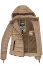Marikoo Amber Damen Steppjacke Winterjacke B354 Taupe Größe XS - Gr. 34